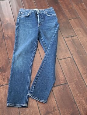 Agolde Blue High-Rise Straight Leg Nico Jeans Size 26